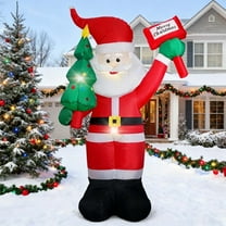 8 FT Christmas Inflatable Santa Claus with Built-In LEDs, Blow-Up Santa for Xmas,Yard,Garden, Lawn, Indoor, Outdoor, Winter Decor