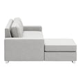 thumbnail image 5 of ZUO Brickell Modern Pine Wood Polyurethane and Polyester Sectional in Light Gray, 5 of 12