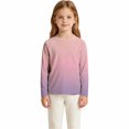 thumbnail image 4 of Boys Girls Sun Protection Swim Shirts,Long Sleeve Gradient Pattern Rash Guards,Suitable for Beach,Pool and Water Sports, 4 of 5