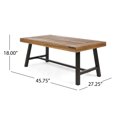thumbnail image 4 of Outdoor Acacia Wood Coffee Table, Sandblast Finish, 4 of 9