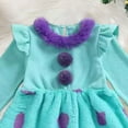 thumbnail image 4 of Yammkia Toddler Winter Dress Girl's Floral Long Sleeve Dress Flared Dress 6 9 12 18 24 Months 2T 3T(Sky Blue,3-4 Years), 4 of 4