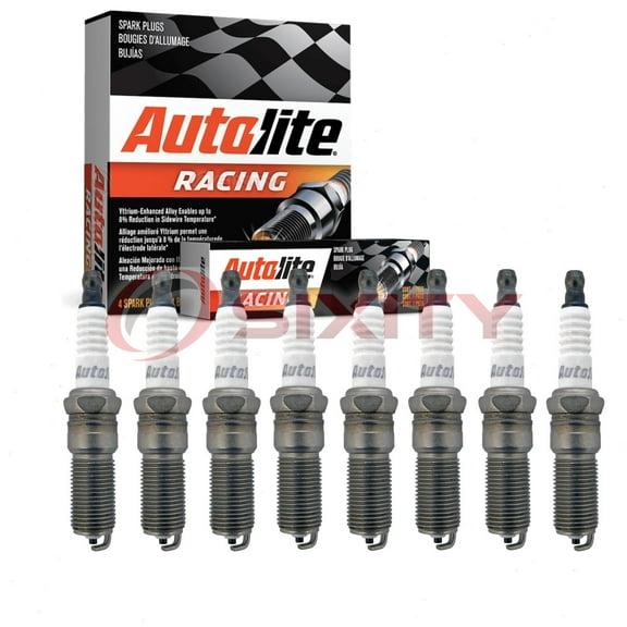 8 pc Autolite AR5262 Racing Spark Plugs for Ignition Wire Secondary