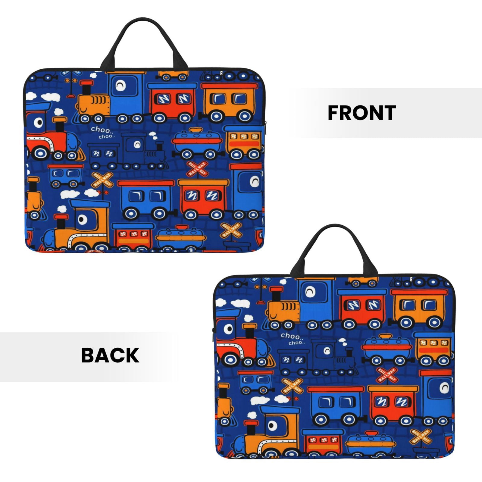 Laptop Sleeve Bag For Women Men 14inch Waterproof Durable Protective Computer Carrying Cover Handle Laptop Case Bag Train