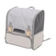 thumbnail image 4 of Mochila transportadora para mascotas, mochila para gatos, cubierta ajustable, bolsa de viaje transpirable para salir y gatos, para senderismo, viajar Gris, 4 of 8
