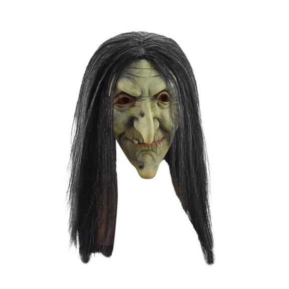 Mask Witch Face Mask 8 Inch Black Masquerade Mask for Halloween Party and Spooky Events