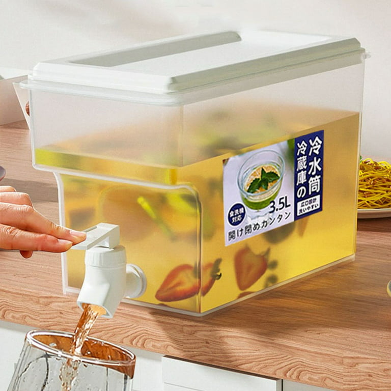 Didiseaon Cold Water Bottle Fruit Containers Plastic Container Outdoor  Fridge Beverage Storage Jars Tea Dispenser Jugs Cold Drink Juice Container