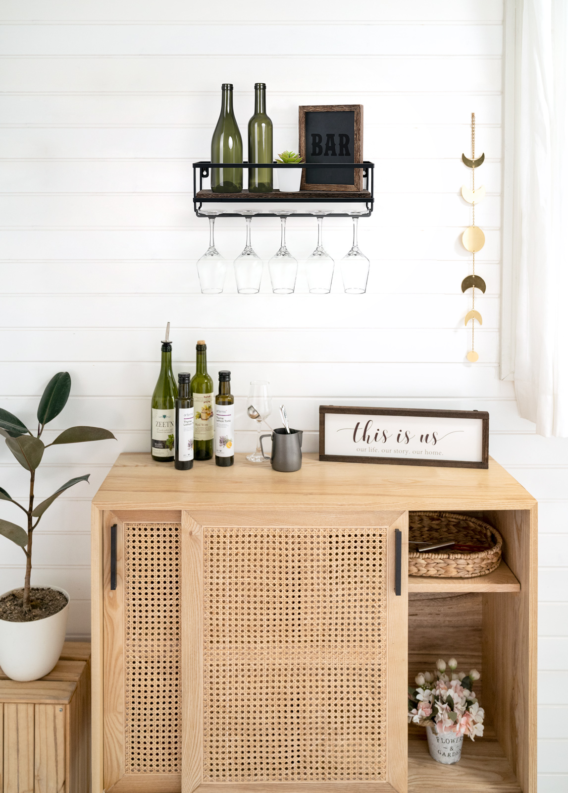 Barrel Floor Standing Freestanding Wooden Wine Rack A&B Home