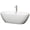 White / Brushed Nickel Trim, variant on Soho 68 Inch Freestanding Bathtub in White with Polished Chrome Trim and Floor Mounted Faucet in Brushed Gold