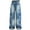 Blue teen girl jeans JKHF3, variant on GXWEA Girls Baggy Jeans Girls Jeans Size 14 Girls Jeans Pants Wide Leg/Skinny Denim Pant High Waist Elastic Band Casual With Pockets Kids