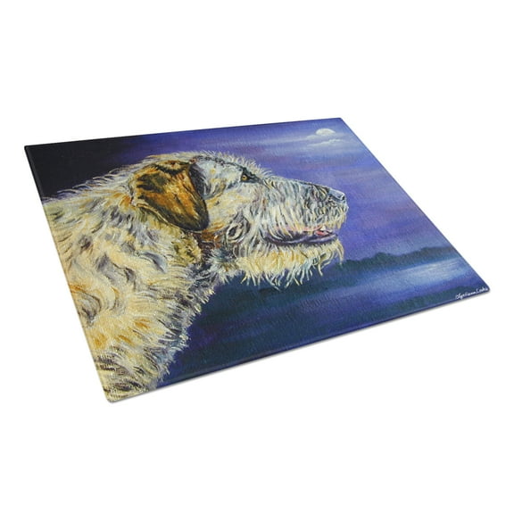 Caroline's Treasures Irish Wolfhound Looking Glass Cutting Board Large