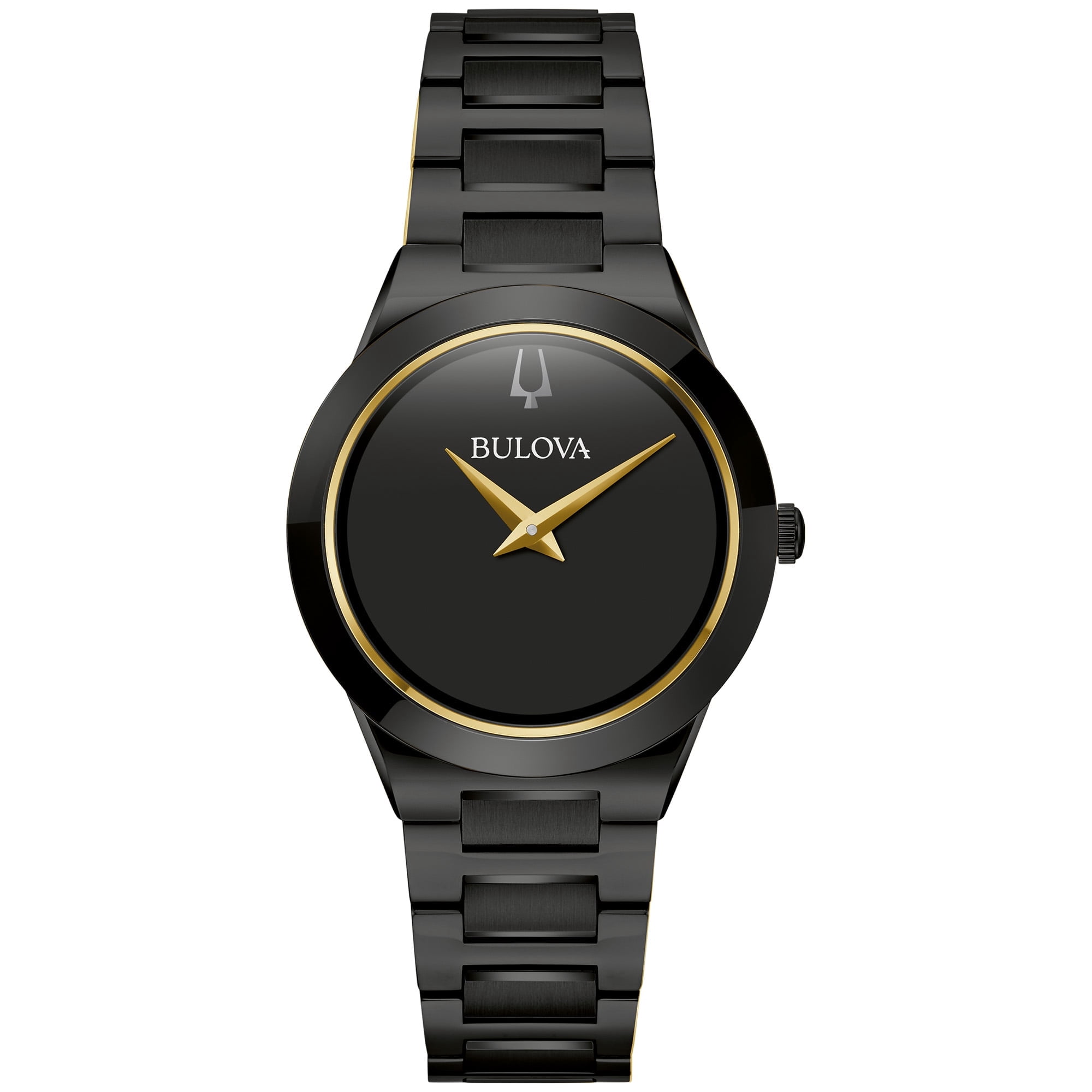Bulova Women\'s Diamond Accent Black Leather Strap 98P225 Bulova Women main image 4