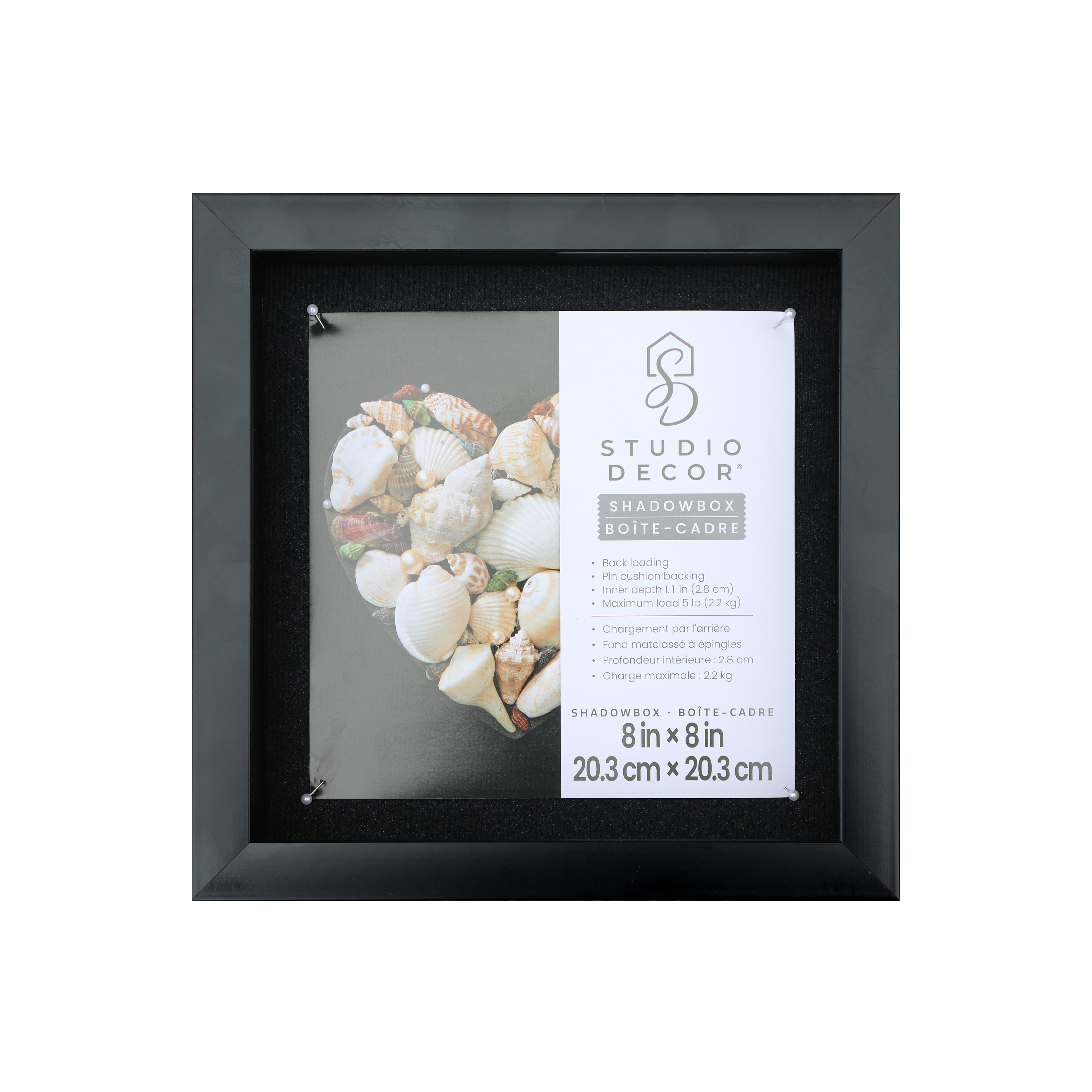 Muzilife 8x10 Shadow Box Frame - Wood 3D Picture Display Case With Glass Cover, Oak