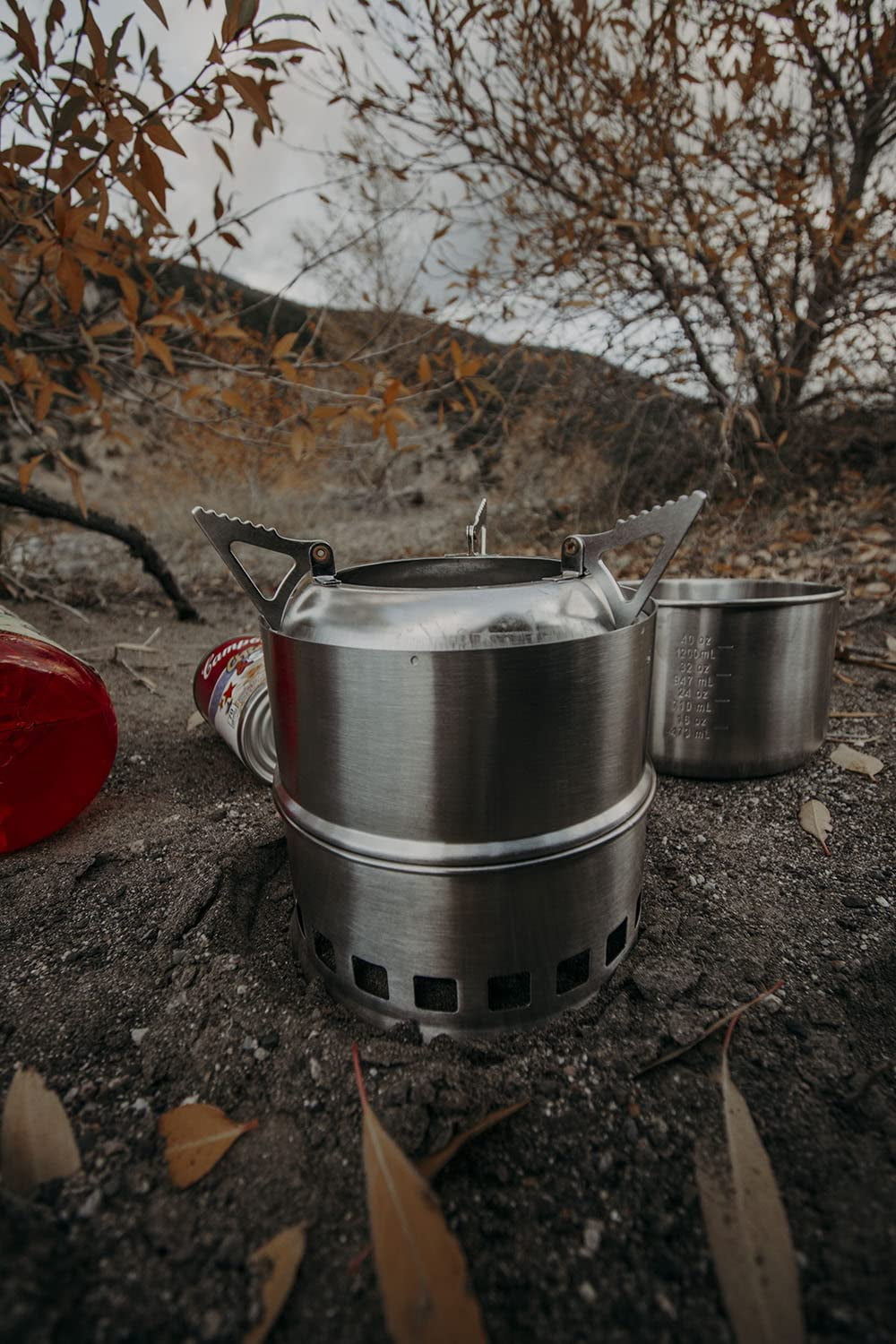 GasOne Portable Wood Camping Stove with Grill Grid