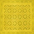 thumbnail image 1 of Ahgly Company Indoor Square Oriental Yellow Traditional Area Rugs, 5' Square, 1 of 4