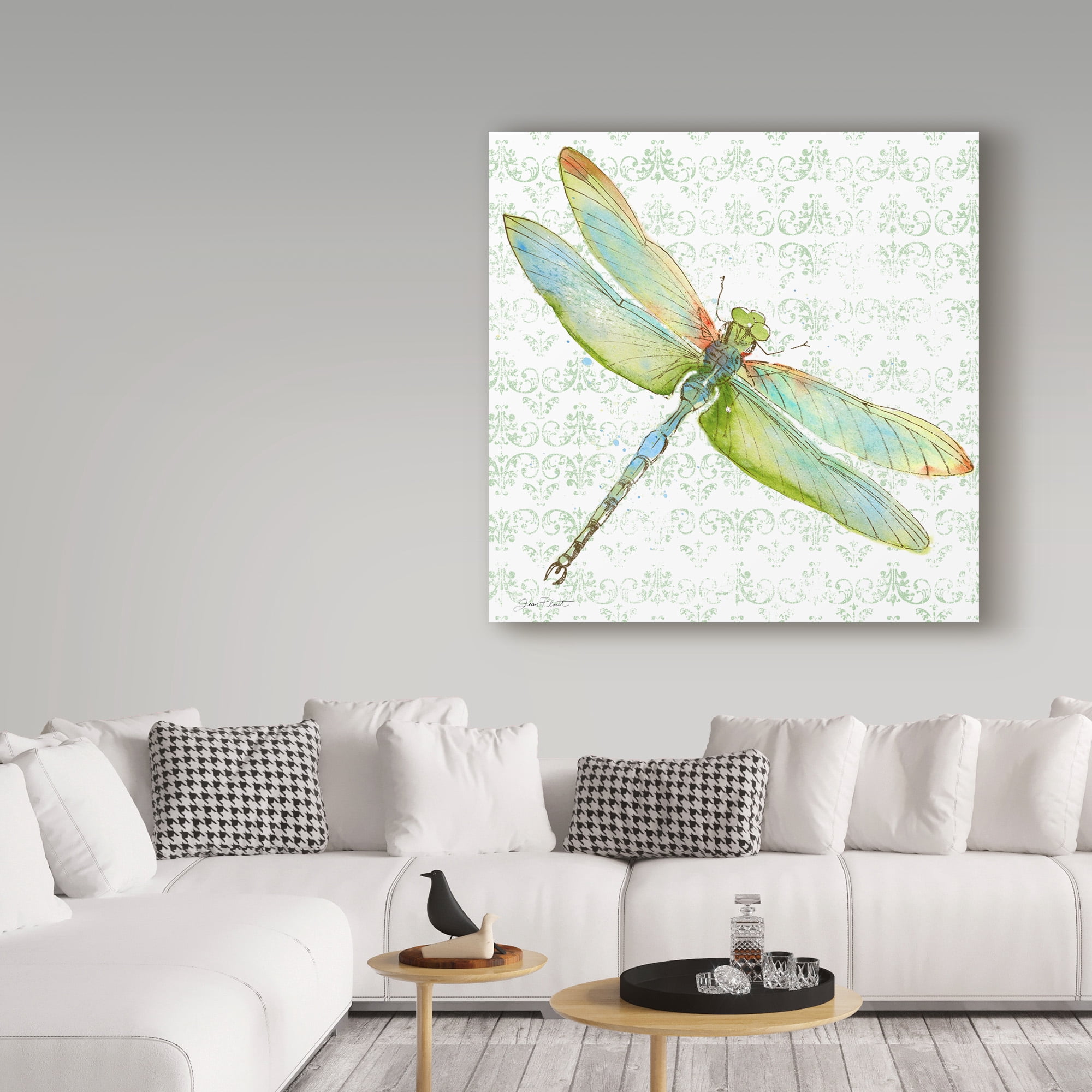 Trademark Fine Art 'Dragonfly Bliss 3' Canvas Art by Jean Plout