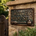 thumbnail image 5 of AZXY Halloween Decorations Witch‑House Vintage Metal Wall Sign, Halloween Wall Hanging Decoration, Halloween Gothic Home Ornament for Doorways Porches Bedrooms, 5 of 7