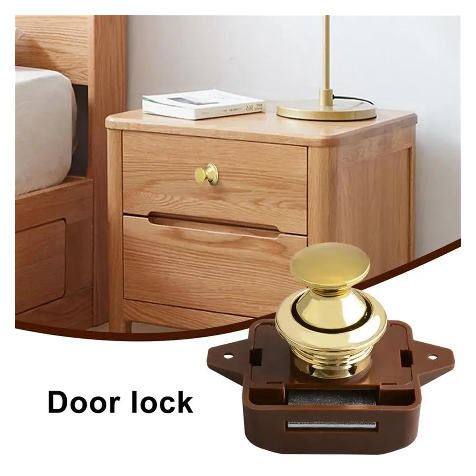 Keyless RV Push Cabinet Lock Push Button Latches Cabinet Door Catches Locks Drawer Keyless Zinc Alloy Button For RVs Camper Van ,Simple to Install
