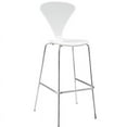 thumbnail image 3 of Hawthorne Collections 31" Wooden V Shaped Back Bar Stool in White (Set of 2), 3 of 4