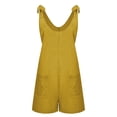 thumbnail image 4 of aidice Womens Jumpsuits Summer V Neck Sleeveless Knot Lightweight Loose Casual Shorts Rompers Pockets, 4 of 7