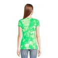 thumbnail image 3 of St. Patrick’s Day Women's Shamrocks Graphic Tee with Short Sleeves, 3 of 5