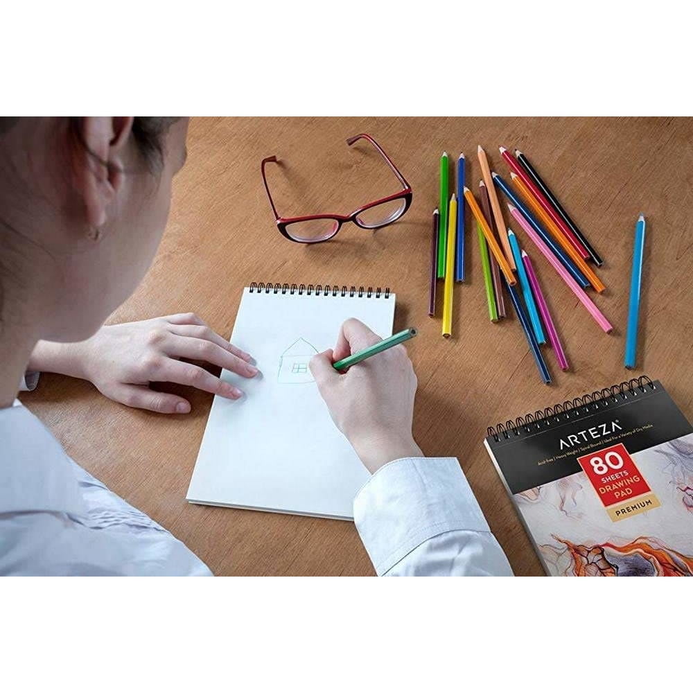 Arteza 9" x 12" Drawing Paper Pad, 80 Sheets, Set of 2