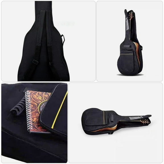 Milisten 1Pack Padded Guitar Case with Rectangular Shape for Acoustic Guitars in Black