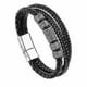 thumbnail image 1 of Mens Celtic Knot Charm Bracelets 3 Layers Black Braided Leather Rope Chain Wristband Ethnic Gifts for Him Jewelry, 1 of 5