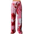 thumbnail image 2 of ALLLIST Womens Pants Wide Leg Loose Fit Joggers Red Tie Dye Knit Pants Ladie Pants, 2 of 3