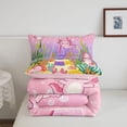 thumbnail image 5 of Manfei Alphabet A Art Twin Comforter Sets,Kawaii Axolotl Bedding Set,Pink,Pink Reversible,2-Piece,1 Comforter and 1 Pillowcase, 5 of 7
