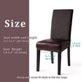 thumbnail image 2 of Faux Leather Stretch Chair Covers Dining Chair Covers Office Hotel Wedding,Brown,2 Pieces, 2 of 5
