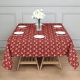 thumbnail image 3 of Red Christmas Reindeer Pattern Square Tablecloth,Waterproof Square Table Cover,Wipeable Spillproof Washable Table Cover for Home Kitchen Party Decor 52"x52"(132x132cm), 3 of 6