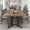Brown-black, variant on 71 inch Large Rectangular Dining Table for 6-8 People, Dining Table with Marble-Color Wood Waterproof Tabletop and Adjustable Leg, 6ft Luxurious Family Dinner Table for Office Kitchen Living Room