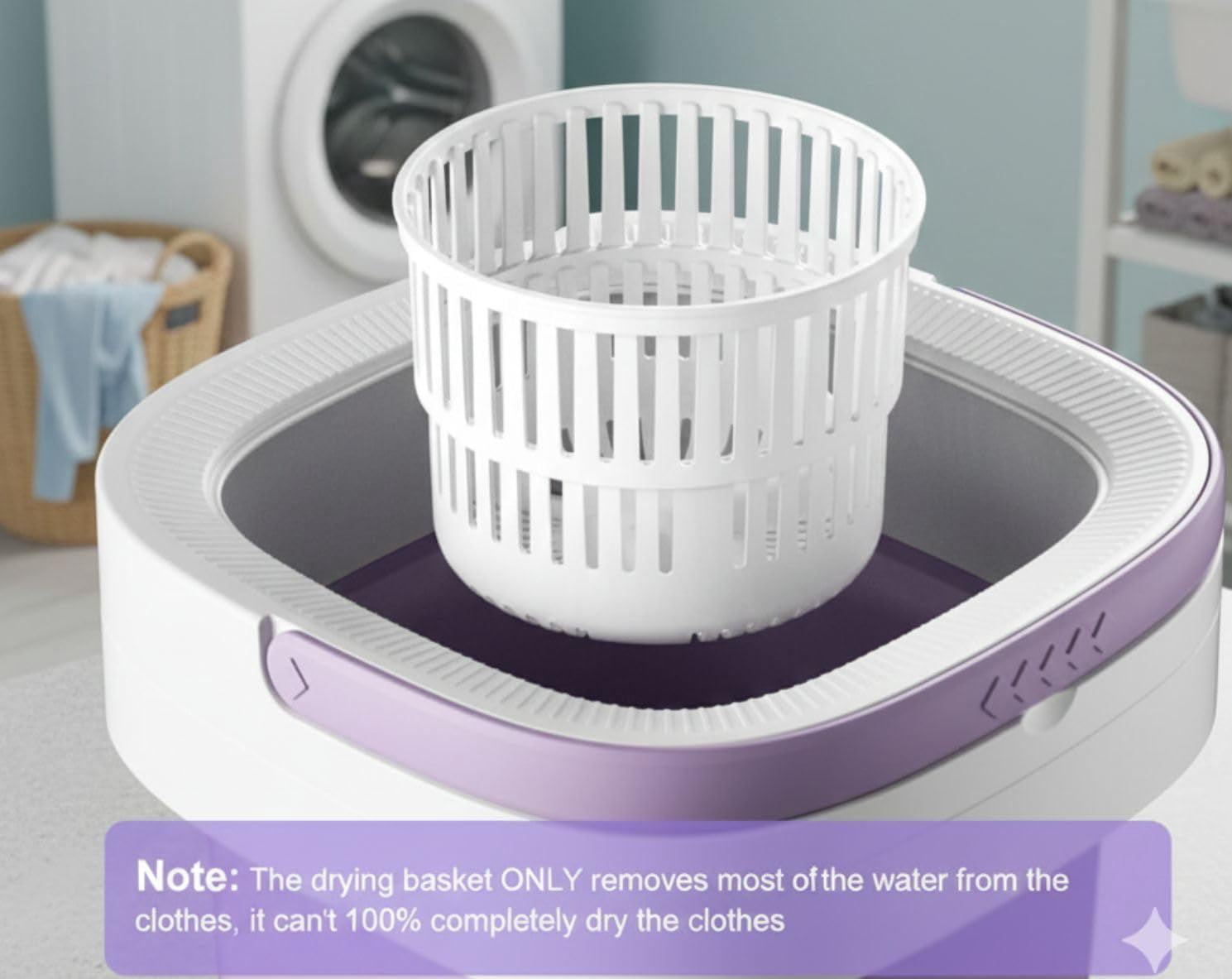 Portable Electric Foldable Mini Washing Machine 16L – Touch Digital Control for Baby Clothes, Underwear, Camping, RV – Spin Function –