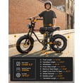 thumbnail image 6 of Actbest Blaze Plus Electric Bike for Adults, 16''x 4.0" Retro Fat Tire Ebike, Peak 750W 20-70 Miles 48V 15.6Ah Full Suspension, Fat Tire Electric Bicycle, 6 of 6