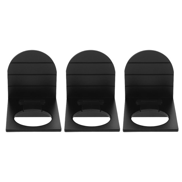 BESTYASH 3Ud Estante De Negro Para Con Montaje En Pared Y Soporte Ajustable De Aluminio Espacioso