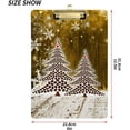 thumbnail image 3 of FMSHPON Christmas Gold Christmas Tree Coffee Bean Clipboard Hardboard Wood Nursing Clip Board and Pull for Standard A4 Letter 13x9 inches, 3 of 5