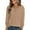 Khaki, variant on PRETTYGARDEN Women's Long Sleeve Waffle Knit Shirts Fall Casual Button Up Henley V Neck Tunic Tops Loose Fit Basic Tees