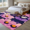 thumbnail image 5 of Abstract Beauty Flower Area&nbsp;Rug 5x7ft Watercolor Pink Purple Floral Non-Slip&nbsp;Washable Square&nbsp;Rugs Soft Felt Indoor Floor Mat for Bedroom Kitchen Living Room Bathroom, 5 of 9