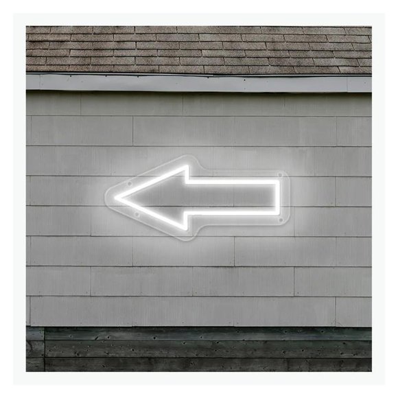 Señal De Neón Flecha, Luz Alimentada Por USB Para Decoración Pared Negocios, Club Tienda, 14cm×30cm