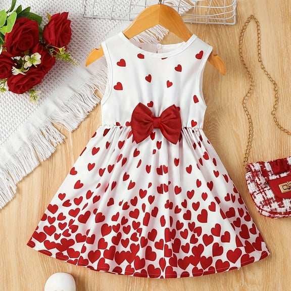 JUoaLXG Baby Girls Casual Dresses Summer A Line Bowknot Baby Party Dress Streetwear,White,1-2 Years