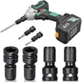 thumbnail image 5 of Adaptador de de 12 Piezas 1/2 Unidad Cuadrada A 1/4 Adaptador de Enchufe de Vástago Hexagonal Convertidor de Portabrocas de Liberación RáPida para Llave de Trinquete, 5 of 5