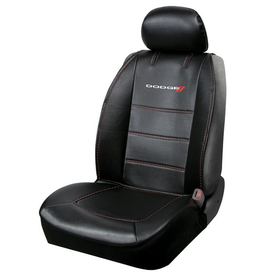 Plasticolor Dodge Deluxe Black Vinyl Universal Fit Automotive Seat Cover, 1 Pack