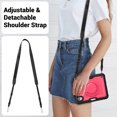 thumbnail image 6 of XYX Case for iPad Mini 7 A17 Pro 2024/Mini 6 2021 8.3 Inch 7th/6th Gen with Rotating Stand, Shoulder Strap, 2in1 Shockproof Cover, Rose, 6 of 7