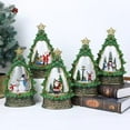 thumbnail image 4 of Musical Christmas Tree Snow Globe Lantern, Lighted Santa & Reindeer Scene, Rotating Water Snow, 5 Holiday Songs, USB Plug-In or Battery Operated Christmas Decoration-Tree, 4 of 7