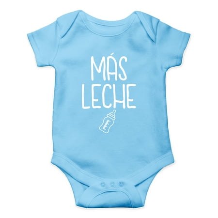 

Mas Leche - More Milk Funny Spanish Hungry Baby - Cute One-Piece Infant Baby Bodysuit