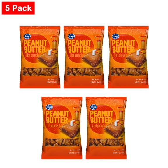 Kroger Peanut Butter Filled Pretzels 5 oz - 5 Pack