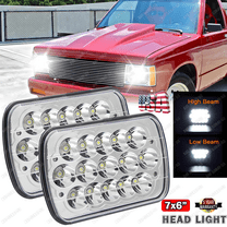 Pair For Chevy S10 Pickup 1982-1993 5x7" 7x6'' INCH LED Headlights Hi/Lo Beam