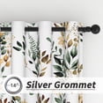 thumbnail image 5 of Lfeey Blackout Curtains 72 inch Long, Room Darkening Grommet Window Drapes, Watercolor Yellow Green Leaf Floral, 2 Panels, 5 of 6