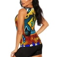 thumbnail image 3 of Lsque Geometry Dash Printed Workout Tank Tops for Women, Athletic Sports Tank Tops, Compression Sleeveless Dry Fit Shirts,Sleeveless Yoga Shirt-X-Large, 3 of 9