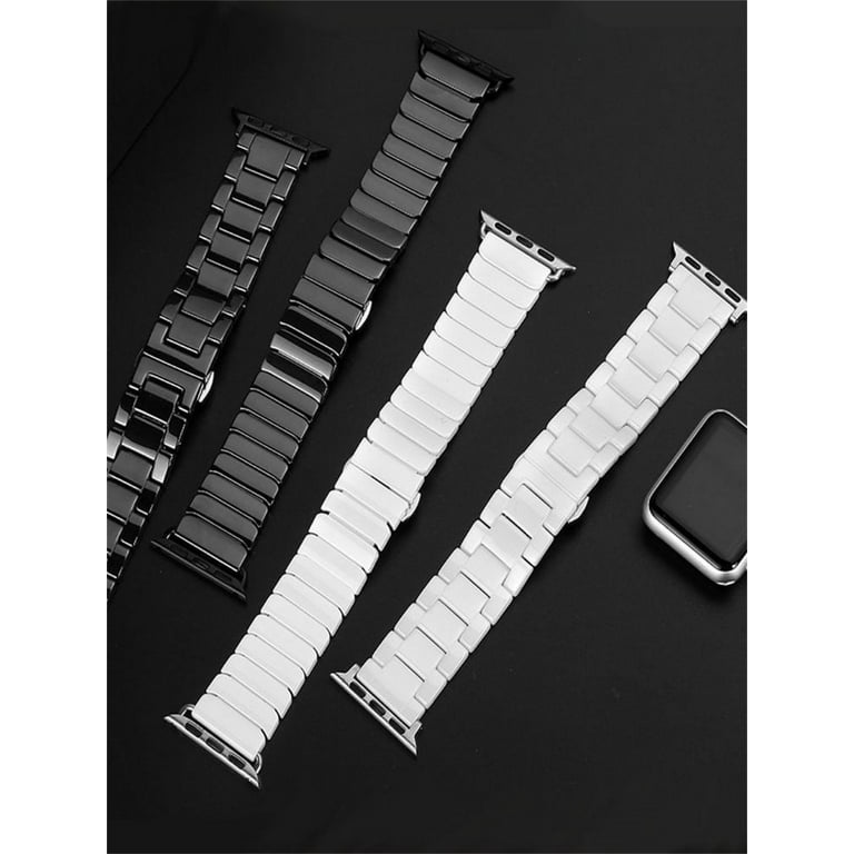 Ceramic Strap for Apple Watch Band 45mm 41mm 44mm 40mm 42mm 38mm  Accessories Stainless Steel Wristbands Bracelet iWatch Series 6 5 4 3 SE 7  Wrist Band